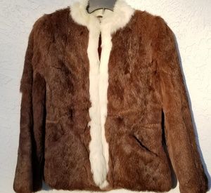Vintage Real Rabbit Fur Coat
